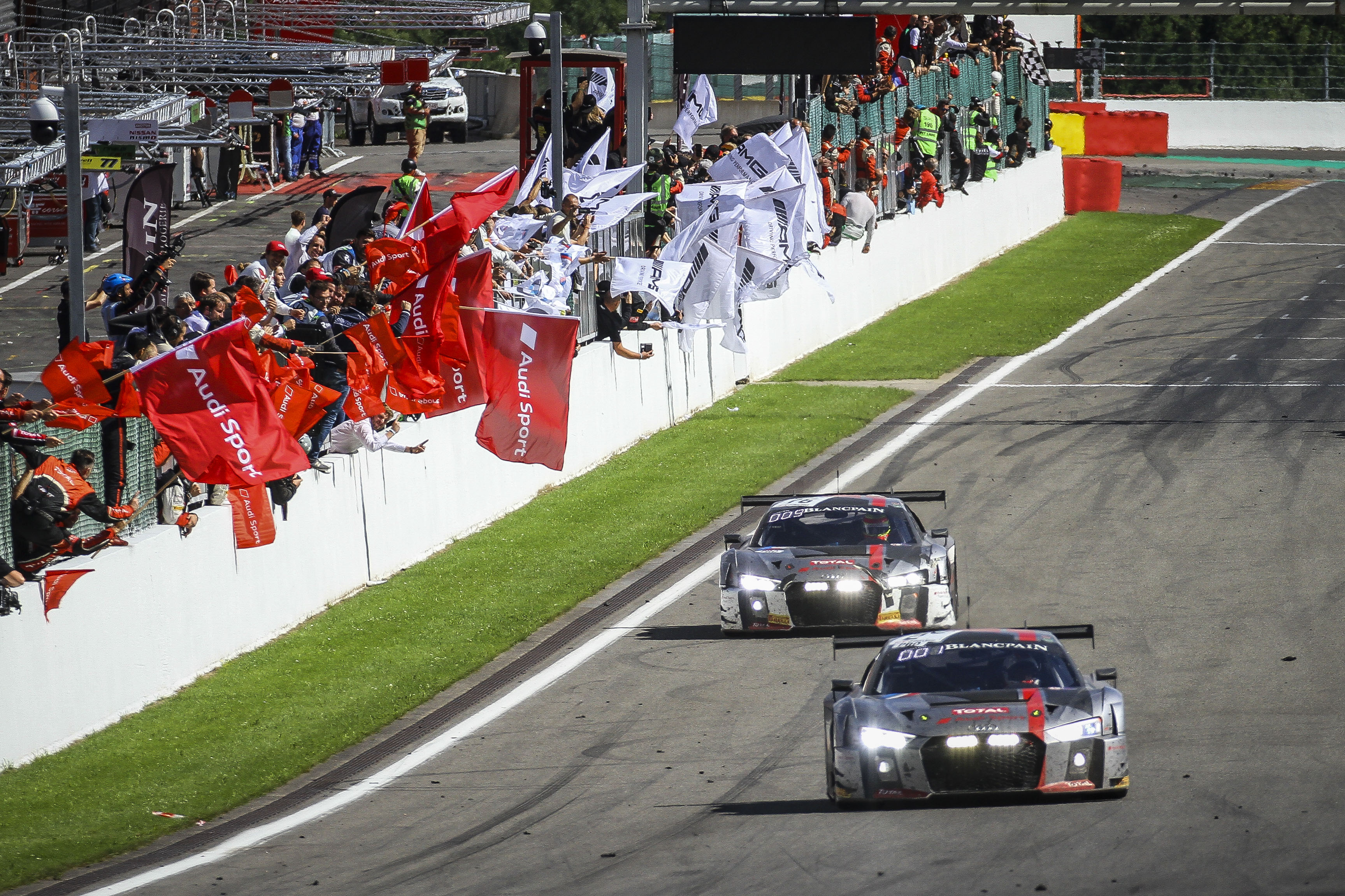 Audi R8 LMS clinches second and third place at Spa