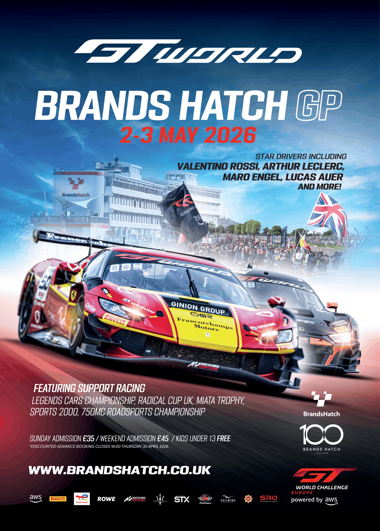 Brands Hatch, Great Britain, 2 - 3 May 2026 | GT World Challenge Europe  Powered by AWS