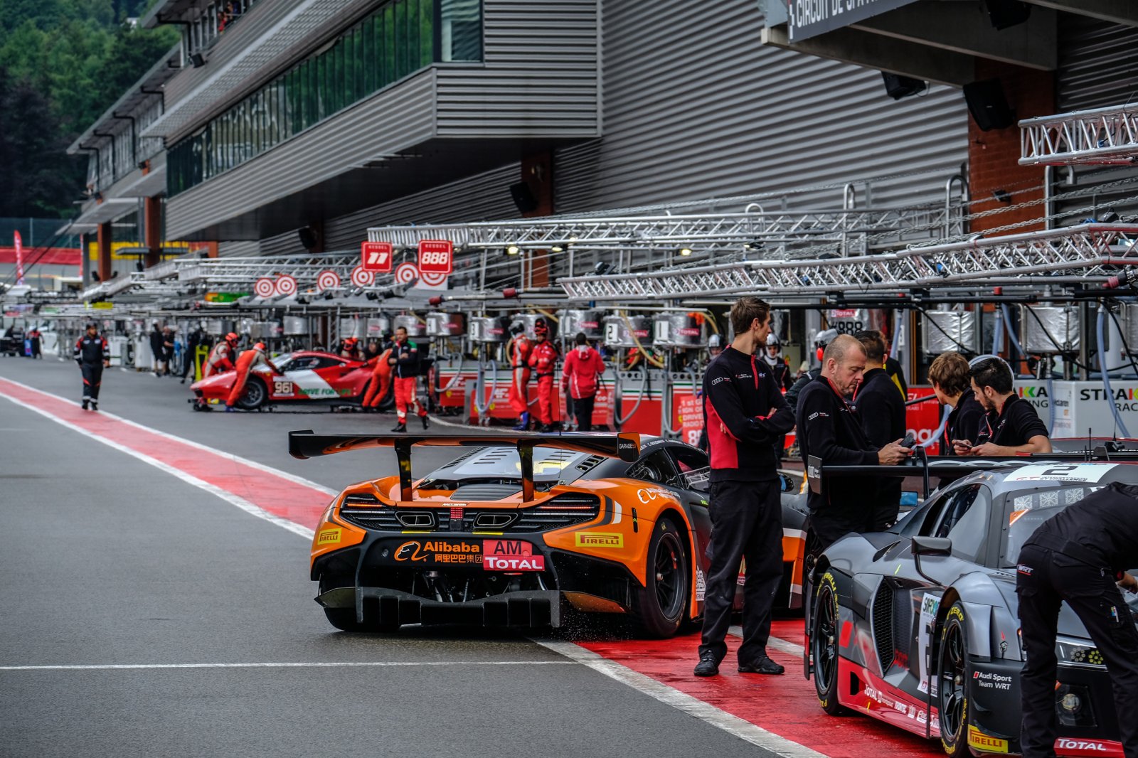 Wet Bronze Test first track action in busy Total 24 Hours of Spa week