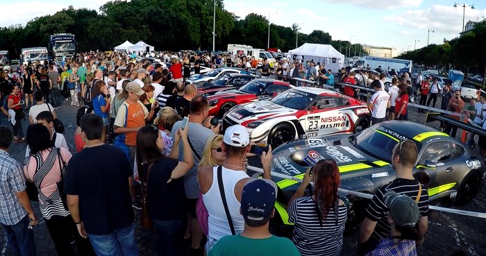 GT cars taking to the streets of Budapest