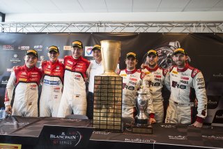 Audi Sport Customer Racing celebrates it's Spa 24H win with the Coupe Du Roi