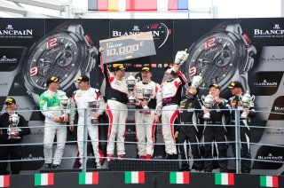 PODIUM CLASS AM CUP : FIRST PLACE #87 AKKA ASP (FRA) MERCEDES BENZ AMG GT3 JEAN LUC BEAUBELIQUE (FRA) MAURICE RICCI (ITA) GILLES VANNELET (FRA) SECOND PLACE   #488 RINALDI RACING (DEU) FERRARI 488 GT3 PIERRE EHRET (DEU) STEF VANCAMPENHOUDT (BEL) THIRD PLA