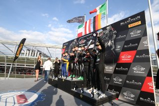 #63 GRT GRASSER RACING TEAM (AUT) LAMBORGHINI HURACAN GT3 MIRKO BORTOLOTTI (ITA) CHRISTIAN ENGELHART (DEU) ANDREA CALDARELLI (ITA) OVERALL WINNER AND WINNER IN PRO CUP #50 SPIRIT OF RACE (CHE) FERRARI 488 GT3 PASIN LATHOURAS (THA) MICHELE RUGOLO (ITA) ALE