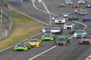 #19 GRT GRASSER RACING TEAM (AUT) LAMBORGHINI HURACAN GT3 LUCA STOLZ (DEU) MICHELE BERETTA (ITA) ANDREA PICCINI (ITA) START