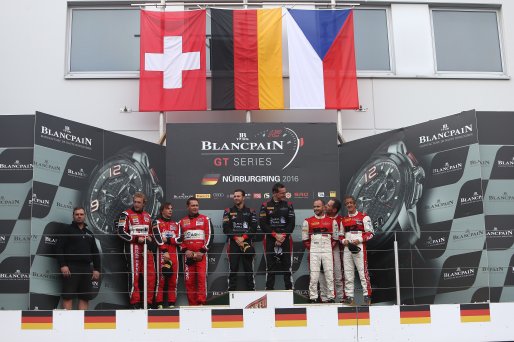 #66 BLACK PEARL RACING (DEU) FERRARI 458 ITALIA GT3 STEVE PARROW (DEU) ALEXANDER MATTSCHULL (DEU) DANIEL KEILWITZ (DEU) WINNER IN PRO AM CUP #11 KESSEL RACING (CHE) FERRARI 458 ITALIA GT3 MICHAL BRONISZEWSKI (POL) ANDREA RIZZOLI (ITA) ALESSANDRO BONACINI  | OLIVIER BEROUD / VISION SPORT AGENCY