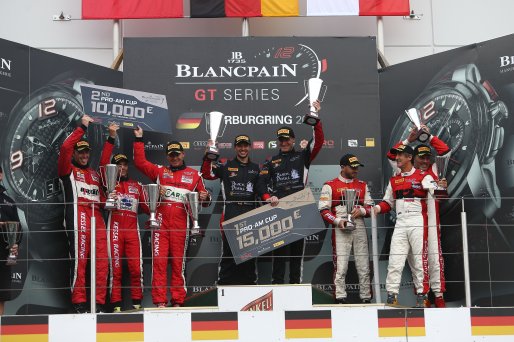 #66 BLACK PEARL RACING (DEU) FERRARI 458 ITALIA GT3 STEVE PARROW (DEU) ALEXANDER MATTSCHULL (DEU) DANIEL KEILWITZ (DEU) WINNER IN PRO AM CUP #11 KESSEL RACING (CHE) FERRARI 458 ITALIA GT3 MICHAL BRONISZEWSKI (POL) ANDREA RIZZOLI (ITA) ALESSANDRO BONACINI  | OLIVIER BEROUD / VISION SPORT AGENCY