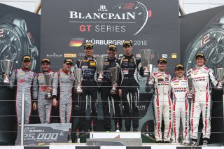#16 GRT GRASSER RACING TEAM (AUT) LAMBORGHINI HURACAN GT3 ROLF INEICHEN (CHE) MIRKO BORTOLOTTI (ITA) CHRISTIAN ENGELHART (DEU) OVERALL WINNERS #1 BELGIAN AUDI CLUB TEAM WRT (BEL) AUDI R8 LMS GT3 LAURENS VANTHOOR (BEL) DRIES VANTHOOR (BEL) FREDERIC VERVISC