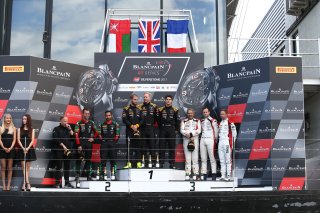 #77 BARWELL MOTORSPORT (GBR) LAMBORGHINI HURACAN GT3 ADRIAN AMSTUTZ (CHE) MARTIN KODRIC (CRT) PATRICK KUJALA (FIN) WINNER PRO AM CUP #97 OMAN RACING TEAM WITH TF SPORT (OMN) ASTON MARTIN V12 GT3 AHMAD AL HARTHY (OMN) JONNY ADAM (GBR) SECOND PRO AM CUP #87