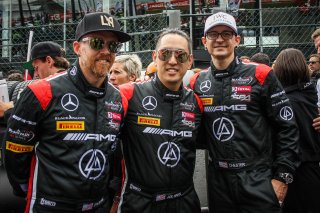MEMBER OF ROCK BAND LINKIN PARK ON THE STARTING GRID