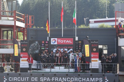 NATIONAL GROUP AND AM CLASS PODIUM PODIUM #888 KESSEL RACING (CHE) FERRARI F458 ITALIA GT3 MARCO ZANUTTINI (ITA) LIAM TALBOT (AUS) VADIM GLITIN (RUS) NICOLA CADEI (ITA) | OLIVIER BEROUD / VISION SPORT AGENCY