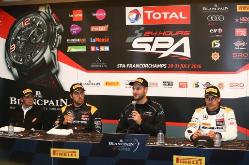 POST PRE QUALIFICATION PRESS CONFERENCE #58 GARAGE 59 (GBR) MCLAREN 650S GT3 SHANE VAN GISBERGEN (NZL) WITH MAXIMILAN GOTZ (DEU) MIGUEL TORIL (SPA) AND NICOLA CADEI (ITA) | OLIVIER BEROUD / VISION SPORT AGENCY