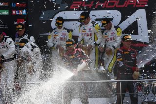 CHAMPAGNE CELEBRATION ON THE PODIUM