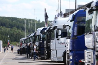 TRUCKS IN THE PADDOCK