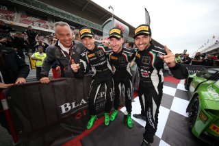 #63 GRT GRASSER RACING TEAM (AUT) LAMBORGHINI HURACAN GT3 MIRKO BORTOLOTTI (ITA) CHRISTIAN ENGELHART (DEU) ANDREA CALDARELLI (ITA) THIRD AND BLANCPAIN GT SERIES ENDURANCE CUP CHAMPIONS AND LAMBORGHINI EXECUTIVE