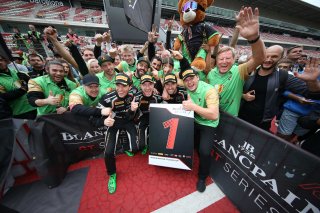 #63 GRT GRASSER RACING TEAM (AUT) LAMBORGHINI HURACAN GT3 MIRKO BORTOLOTTI (ITA) CHRISTIAN ENGELHART (DEU) ANDREA CALDARELLI (ITA) THIRD AND BLANCPAIN GT SERIES ENDURANCE CUP CHAMPIONS AND GOTTFRIED GRASSER (AUT) TEAM OWNER WITH CREW