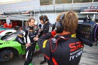 #19 GRT GRASSER RACING TEAM (AUT) LAMBORGHINI HURACAN GT3 FABIO BABINI (ITA) WITH TV CREW