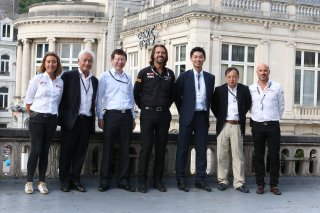 STEPHANE RATEL (FRA) CEO AND FOUNDER OF SRO MOTORSPORTS GROUP WITH SOPHIE PEYRAT (FRA) INTERCONTINENTAL GT CHALLENGE WITH BENJAMIN FRANASSOVICI (FRA) INTERCONTINENTAL GT CHALLENGE AND SUZUKA RACETRACK REPRESENTATIVE
