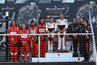 PODIUM OF THE PRO AM CLASS - 1ST IN PRO AM CLASS #87 AKKA ASP (FRA) MERCEDES AMG GT3 JEAN LUC BEAUBELIQUE (FRA) MORGAN MOULLIN TRAFFORT (FRA) 2ND IN PRO AM CLASS #11 KESSEL RACING (CHE) FERRARI 488 GT3 MICHEL BRONISZEWKI (POL) GIACOMO PICCINI (ITA) 3RD IN