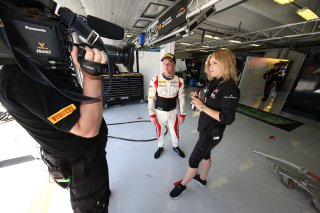 #88 AKKA ASP (FRA) MERCEDES AMG GT3  FELIX ROSENQVIST (SWE) OVERALL POLESITTER WITH TV CREW