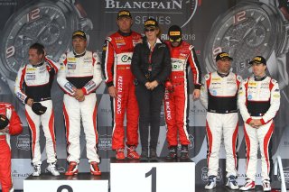PRO AM CUP WINNERS #11 KESSEL RACING (CHE) FERRARI 488 GT3 MICHEL BRONISZEWKI (POL) GIACOMO PICCINI (ITA) - SECOND IN PRO AM CUP #87 AKKA ASP (FRA) MERCEDES AMG GT3 JEAN LUC BEAUBELIQUE (FRA) MORGAN MOULLIN TRAFFORT (FRA) - THIRD IN PRO AM CUP #89 AKKA AS