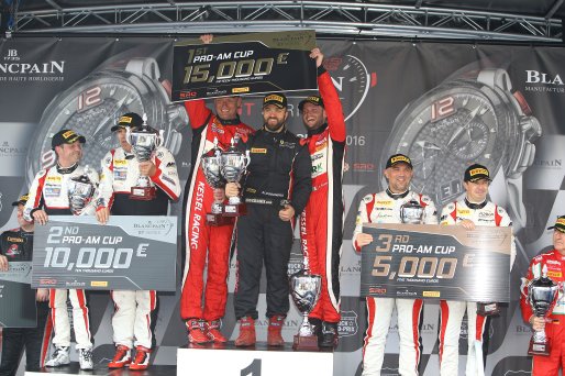 PRO AM CUP WINNERS #11 KESSEL RACING (CHE) FERRARI 488 GT3 MICHEL BRONISZEWKI (POL) GIACOMO PICCINI (ITA) - SECOND IN PRO AM CUP #87 AKKA ASP (FRA) MERCEDES AMG GT3 JEAN LUC BEAUBELIQUE (FRA) MORGAN MOULLIN TRAFFORT (FRA) - THIRD IN PRO AM CUP #89 AKKA AS | OLIVIER BEROUD / VISION SPORT AGENCY
