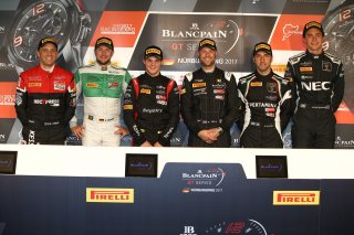 #5 BELGIAN AUDI CLUB TEAM WRT (BEL) AUDI R8 LMS DRIES VANTHOOR (BEL) POLESITTERS OF THE QUALIFYING RACE WITH ROBE BELL (GBR) ANDREA CALDARELLI (ITA) DANIEL KELWITZ (DEU) PRO AM CATEGORY POLESITTER MAX VAN SPLUNTEREN (NDL) SILVER CUP POLESITTER AND DAVID P