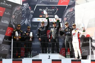 #85 MERCEDES AMG TEAM HTP MOTORSPORT (DEU) MERCEDES AMG GT3 JULES SZYMKOWIAK (NDL) FABIAN SCHILLER (DEU) WINNERS OF SILVER CUP #42 STRAKKA MOTORSPORT (GBR) MCLAREN 650S GT3 MARTIN KODRIC (CRT) LEWIS WILLIAMSON (GBR) SECOND OF THE RACE #85 MERCEDES AMG TEA
