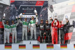 #333 RINALDI RACING (DEU) FERRARI 488 GT3 ALEXANDER MATSCHULL (DEU) DANIEL KEILWITZ (DEU) WINNERS IN AM CUP #488 RINALDI RACING (DEU) FERRARI 488 GT3 RINAT SALIKHOV (RUS) MATTEO MALUCELLi (ITA) SECOND IN PRO AM CATEGORY #39 KESSEL RACING (CHE) FERRARI 488