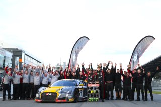 #17 TEAM WRT (BEL) AUDI R8 LMS STUART LEONARD (GBR) ROBIN FRIJNS (NLD) WINNERS OF THE MAIN RACE AND SPRINT CUP CHAMPIONS WITH CREW