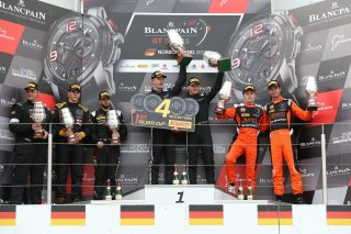 #85 MERCEDES AMG TEAM HTP MOTORSPORT (DEU) MERCEDES AMG GT3 JULES SZYMKOWIAK (NDL) FABIAN SCHILLER (DEU) WINNER AND CHAMPION IN SILVER CUP #42 STRAKKA MOTORSPORT (GBR) MCLAREN 650S GT3 MARTIN KODRIC (CRT) LEWIS WILLIAMSON (GBR) SECOND IN SILVER CUP #27 OR