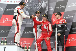 #87 AKKA ASP (FRA) MERCEDES AMG GT3 JEAN LUC BEAUBELIQUE (FRA) TRISTAN VAUTIER (FRA) THIRD IN PRO AM WITH #888 KESSEL RACING (CHE) FERRARI 488 GT3 STEPHAN EARLE (USA) DAVID PEREL (RZA) AM CATEGORY WINNER