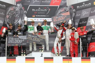 #333 RINALDI RACING (DEU) FERRARI 488 GT3 ALEXANDER MATSCHULL (DEU) DANIEL KEILWITZ (DEU) WINNER AND CHAMPION IN PRO AM CATEGORY #39 KESSEL RACING (CHE) FERRARI 488 GT3 PITI BHIROMBHAKDI (THA) CARLO VAN DAM (NDL) SECOND IN PRO AM CATEGORY #87 AKKA ASP (FR