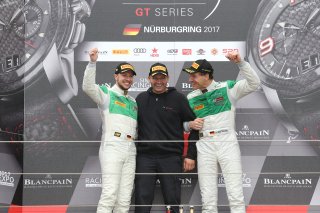#333 RINALDI RACING (DEU) FERRARI 488 GT3 ALEXANDER MATSCHULL (DEU) DANIEL KEILWITZ (DEU) WINNER AND CHAMPION IN PRO AM CATEGORY WITH TEAM OWNER MICHELE RINALDI
