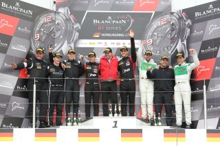 #17 TEAM WRT (BEL) AUDI R8 LMS STUART LEONARD (GBR) ROBIN FRIJNS (NLD) WINNERS OF THE MAIN RACE AND SPRINT CUP CHAMPIONSWITH VINCENT VOSSE (BEL) TEAM OWNER #85 MERCEDES AMG TEAM HTP MOTORSPORT (DEU) MERCEDES AMG GT3 JULES SZYMKOWIAK (NDL) FABIAN SCHILLER 