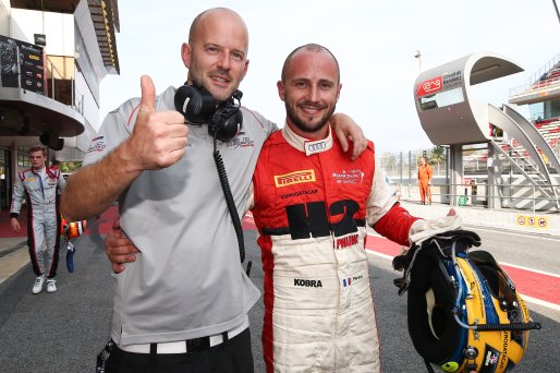 #74 ISR (CZE) AUDI R8 LMS GT3 FRANCK PERERA (FRA) POLESITTER WITH JACQUES MORELLO (FRA) ENGINEER | OLIVIER BEROUD / VISION SPORT AGENCY