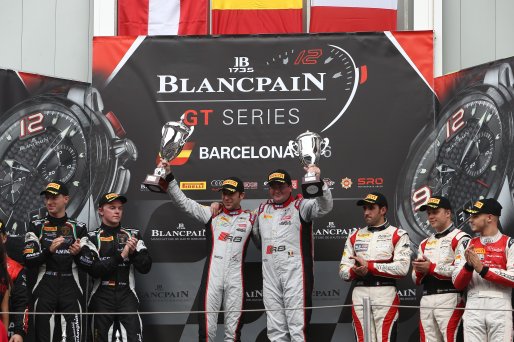 #33 BELGIAN AUDI CLUB TEAM WRT (BEL) AUDI R8 LMS GT3 ENZO IDE (BEL) ROBIN FRIJNS (NLD) WINNERS #63 GRT GRASSER RACING TEAM (AUT) LAMBORGHINI HURACAN GT3 NICOLAS POHLER (DEU) MIRKO BORTOLOTTI (ITA) SECOND #88 AKKA ASP (FRA) MERCEDES AMG GT3 TRISTAN VAUTIER | OLIVIER BEROUD / VISION SPORT AGENCY