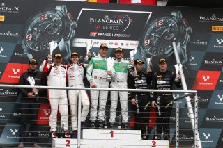 #333 RINALDI RACING (DEU) FERRARI 488 GT3 ALEXANDER MATSCHULL (DEU) DANIEL KEILWITZ (DEU) WINNER IN PRO AM #87 AKKA ASP (FRA) MERCEDES AMG GT3 JEAN LUC BEAUBELIQUE (FRA) JULES GOUNON (FRA) SECOND IN PRO AM #39 KESSEL RACING (CHE) FERRARI 488 GT3 PITI BHIR