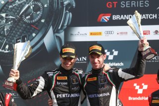 #63 GRT GRASSER RACING TEAM (AUT) LAMBORGHINI HURACAN GT3 MIRKO BORTOLOTTI (ITA) CHRISTIAN ENGELHART (DEU) WINNER OF THE QUALIFYING RACE