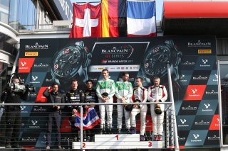 #333 RINALDI RACING (DEU) FERRARI 488 GT3 ALEXANDER MATSCHULL (DEU) DANIEL KEILWITZ (DEU) WINNER IN PRO AM CATEGORY #39 KESSEL RACING (CHE) FERRARI 488 GT3 PITI BHIROMBHAKDI (THA) CARLO VAN DAM (NDL) SECOND OF THE PRO AM CATEGORY #87 AKKA ASP (FRA) MERCED