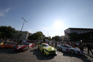 CARS ON DISPLAY IN TOWN CENTRE OF BUDAPEST