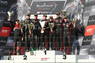 #5 BELGIAN AUDI CLUB TEAM WRT (BEL) AUDI R8 LMS MARCEL FÄSSLER (CHE) DRIES VANTHOOR (BEL) WINNERS OF THE QUALIFYING RACE #63 GRT GRASSER RACING TEAM (AUT) LAMBORGHINI HURACAN GT3 MIRKO BORTOLOTTI (ITA) CHRISTIAN ENGELHART (DEU) SECOND OVERALL #3 TEAM WRT 