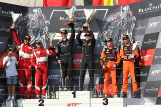 #85 MERCEDES AMG TEAM HTP MOTORSPORT (DEU) MERCEDES AMG GT3 JULES SZYMKOWIAK (NDL) FABIAN SCHILLER (DEU) WINNERS IN SILVER CUP #55 SPIRIT OF RACING (CHE) FERRARI 488 GT3 PHIL QUAIFE (GBR) LORENZO CASE (ITA) SECOND IN SILVER CUP #27 ORANGE 1 TEAM LAZARUS (
