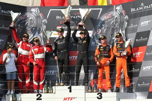 #85 MERCEDES AMG TEAM HTP MOTORSPORT (DEU) MERCEDES AMG GT3 JULES SZYMKOWIAK (NDL) FABIAN SCHILLER (DEU) WINNERS IN SILVER CUP #55 SPIRIT OF RACING (CHE) FERRARI 488 GT3 PHIL QUAIFE (GBR) LORENZO CASE (ITA) SECOND IN SILVER CUP #27 ORANGE 1 TEAM LAZARUS ( | OLIVIER BEROUD / VISION SPORT AGENCY