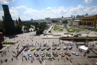 CARS ON DISPLAY IN MOSCOW CITY