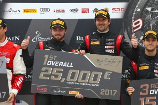 #2 BELGIAN AUDI CLUB TEAM WRT (BEL) AUDI R8 LMS WILL STEVENS (GRB) MARKUS WINKELHOCK (DEU) WINNERS OF THE MAIN RACE