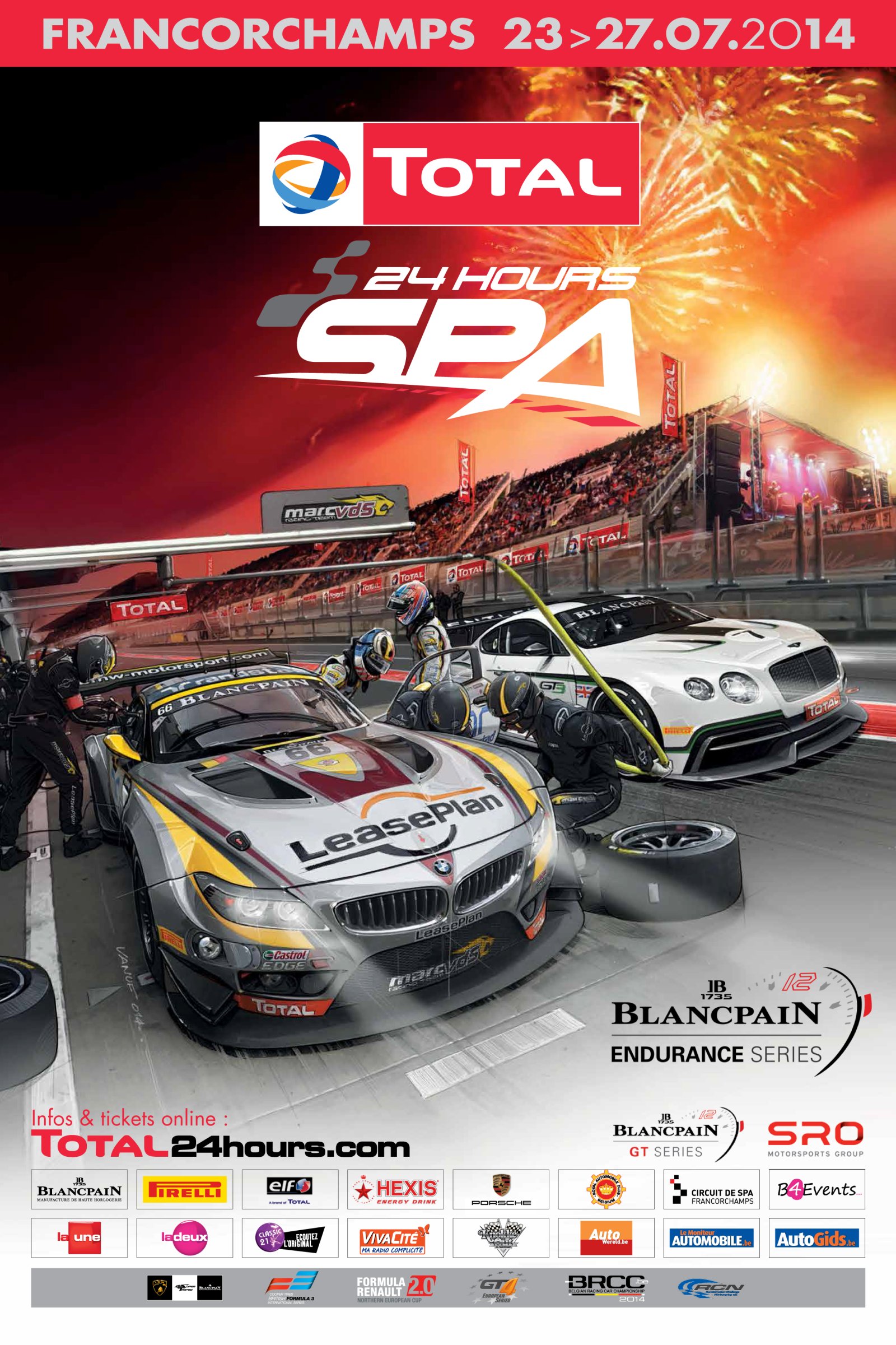 Official poster for the Total 24 Hours of Spa released