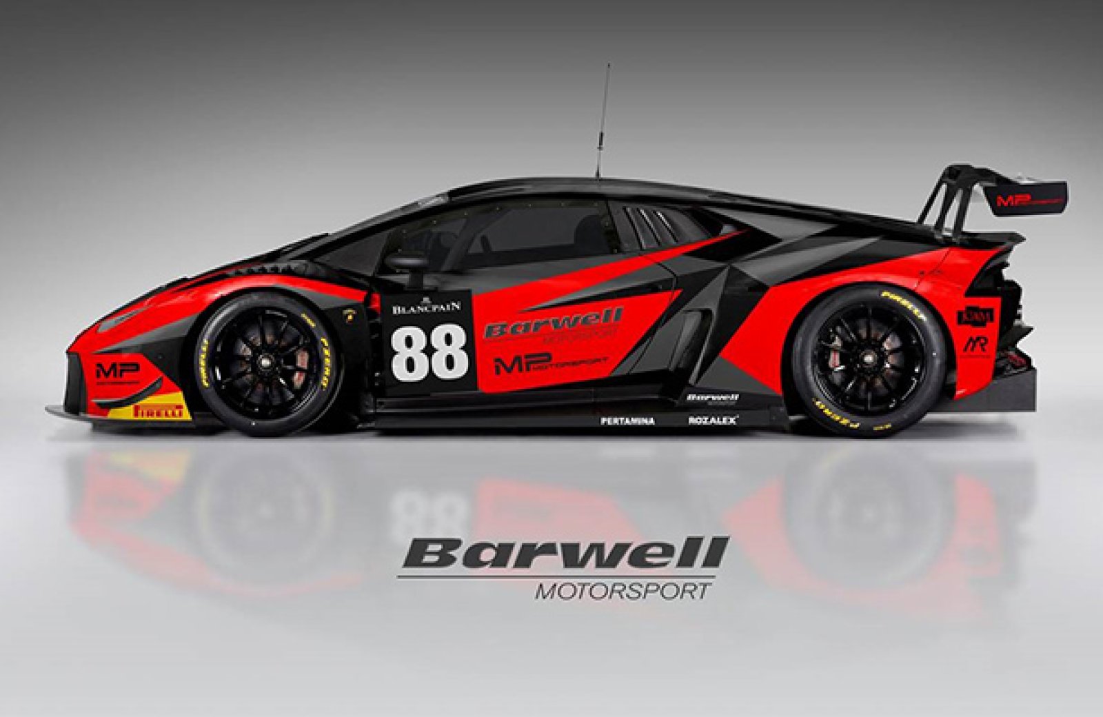 Poole, Abra and Osborne with Barwell Lamborghini Huracan in Blancpain GT Series Endurance Cup 