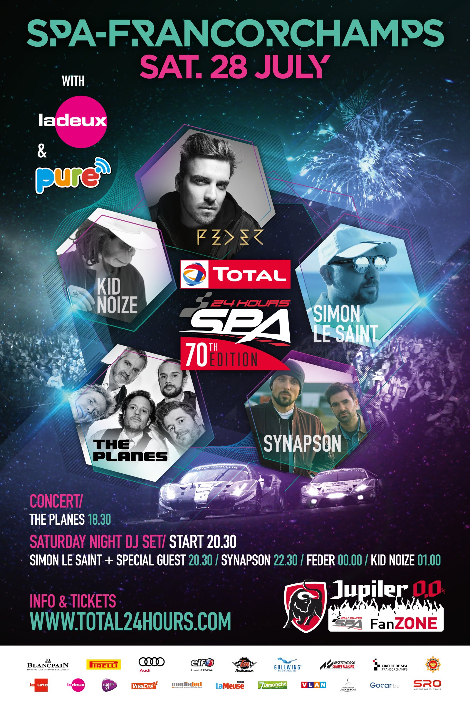 Exciting music line-up confirmed for Total 24 hours of Spa