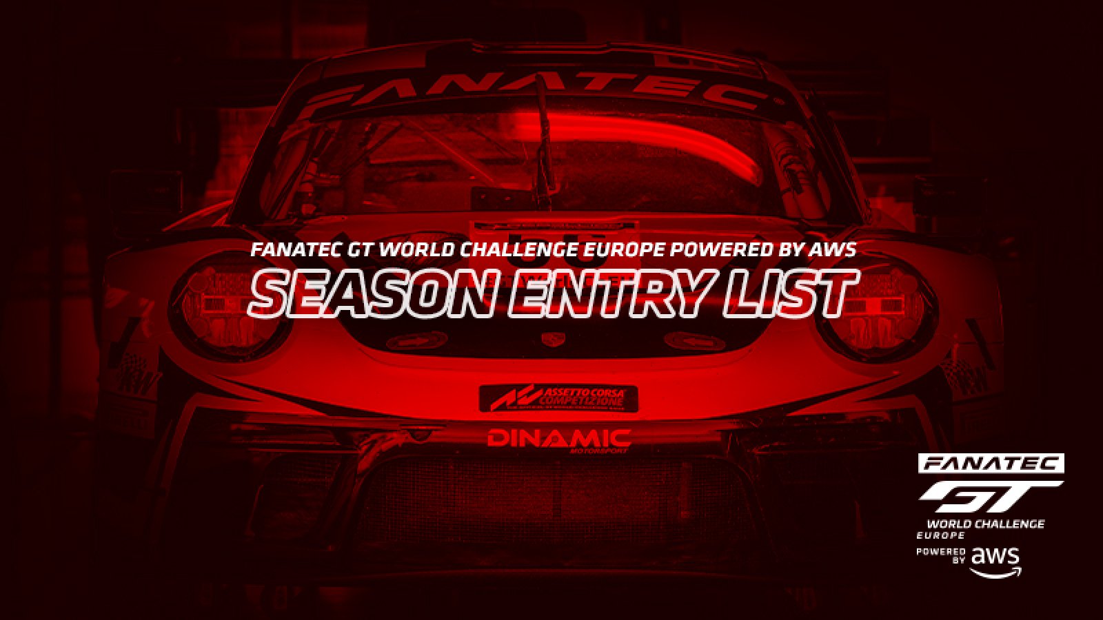 Expanded Sprint Cup and full-season grids confirmed for Fanatec GT World Challenge Europe Powered by AWS 