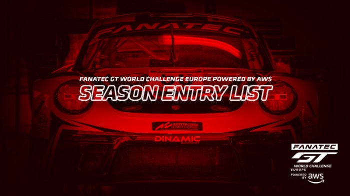 Expanded Sprint Cup and full-season grids confirmed for Fanatec GT World Challenge Europe Powered by AWS 